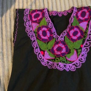 Hand embroidery floral shirt